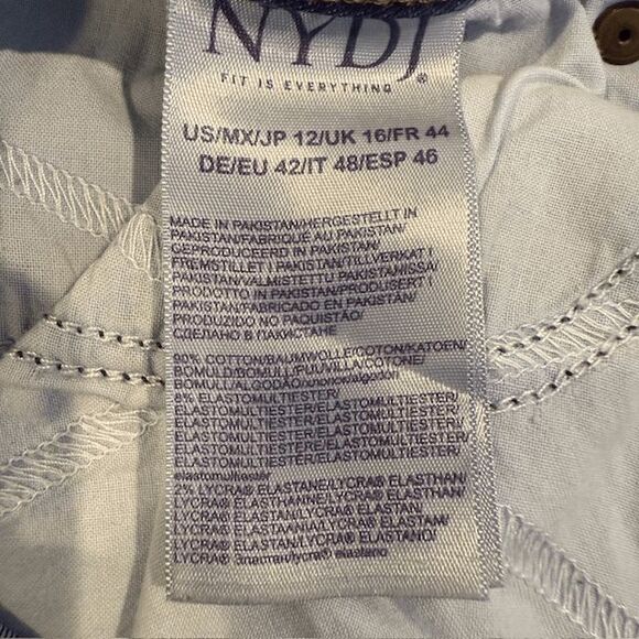 NYDJ Marilyn Straight Quinn Wash Jeans Zip Fly Stretch Tech Size 12 - Picture 9 of 16